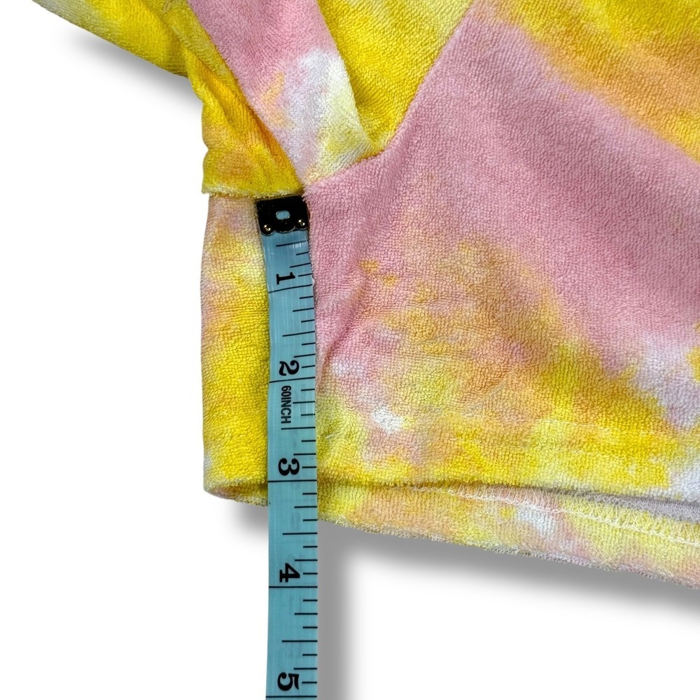 Juicy Couture Terry Cloth Tie Dye Lounge Set Short Sleeve Hoodie‎ and Shorts - Picture 11 of 12